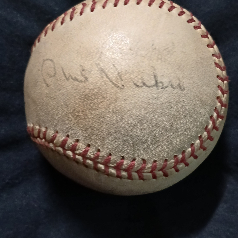 Autographed Baseball with Red Stitching